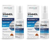 GRANIONS | Spray Sommeil Flash Melatonine 1,9 mg - Melatonine + Passiflore + Pavot de Californie - Dormir Rapidement - Complement Alimentaire Sommeil Adulte - Spray Mélatonine - Arôme Caramel