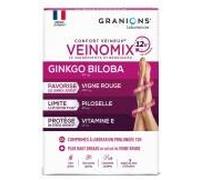 GRANIONS Veinomix Complément pour jambes lourdes Libération prolongée 12h Vigne Rouge 60 comprimés