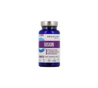 Vision GRANIONS | Complement alimentaire yeux | Mirtoselect + Lutéine + Zéaxanthine + Vitamines | Tension oculaire, vue, yeux secs et fatigués | Made in France |Format 1 mois
