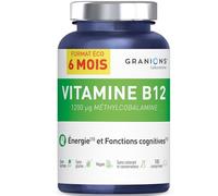 Laboratoire des GRANIONS – Vitamine B12 Méthylcobalamine 1200 µg 180 comprimés 6 mois Énergie
