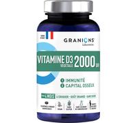 Granions Vitamine D3 2000UI 4 Mois Immunité Et Capital Osseux Végan 30 Comprimés À Croquer