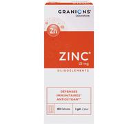 Granions Zinc 15mg Défenses Immunitaires Antioxydant 60 Gélules