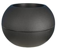 Pot de fleurs Boule - RIVIERA - Granit - D50 H34,5 cm - noir