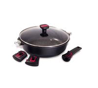 Granit PRO Sauteuse Fonte Aluminium revêtement céramique Manche amovible Induction D24 cm