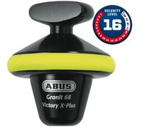 ABUS Antivol de frein GRANIT™ Victory Xplus 68 pour moto – Alarme, pivot 14 mm – Jaune
