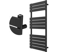 Granitan | Radiateur sèche-serviettes Oslo - 120x60 cm - Noir - Design moderne - Minimaliste et pratique