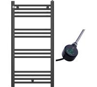 Granitan | Radiateur sèche-serviettes PUERTO 100/50 cm - Noir - Design moderne - Chauffage électrique inclus