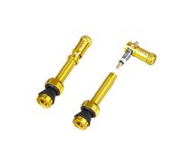 Granite Juicy Nipple Bouchon de Valve et Ensemble de Valve Presta 44mm de Couleur Assortie, Capuchons de Valve pour Pneus avec Fonction d'Extraction du Noyau de Valve (Or)