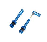 Granite Juicy Nipple Bouchon de Valve et Ensemble de Valve Presta 44mm de Couleur Assortie, Capuchons de Valve pour Pneus avec Fonction d'Extraction du Noyau de Valve (Bleu)