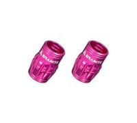 Granite Juicy Nipple Valve Cap avec Fonction de Retrait de l'Obus de Valve, Capuchons de Valve de Pneu Anti-Poussière pour Vélos et Véhicules, Set de 2 Pièces (Rose)