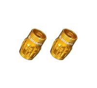 Granite Juicy Nipple Valve Cap avec Fonction de Retrait de l'Obus de Valve, Capuchons de Valve de Pneu Anti-Poussière pour Vélos et Véhicules, Set de 2 Pièces (Or)