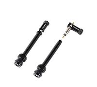 GRANITE Juicy Nipples Paires de Valves Tubeless Cycle + Bouchons démonte Obus Adulte Unisexe, Black, 60mm