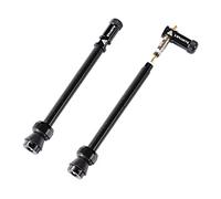 GRANITE Juicy Nipples Paires de Valves Tubeless Cycle + Bouchons démonte Obus Adulte Unisexe, Black, 80mm