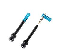 GRANITE Juicy Nipples Paires de Valves Tubeless Cycle + Bouchons démonte Obus Adulte Unisexe, Blue, 60mm