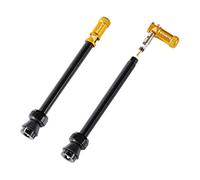 GRANITE Juicy Nipples Paires de Valves Tubeless Cycle + Bouchons démonte Obus Adulte Unisexe, Gold, 80mm
