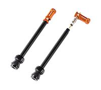 GRANITE Juicy Nipples Paires de Valves Tubeless Cycle + Bouchons démonte Obus Adulte Unisexe, Orange, 80mm