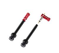 GRANITE Juicy Nipples Paires de Valves Tubeless Cycle + Bouchons démonte Obus Adulte Unisexe, Red, 60mm