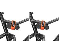 Granite Rockband Sangle de Transport de Cadre pour Chambres à Air et Kit d'Outils Vélo, Solution de Rangement pour Attacher du Matériel Supplémentaire à Votre VTT (Orange) (Lot de 2)