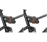 Granite Rockband Sangle de Transport de Cadre pour Chambres à Air et Kit d'Outils Vélo, Solution de Rangement pour Attacher du Matériel Supplémentaire à Votre VTT (Marron) (Lot de 2)