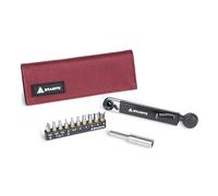 Granite Rocknroll TQ Torque Ratchet Bike Tool Kit, Kit Multifonction pour Vélo avec 10 Embouts d'Outils et une Tige d'Extension, Kit d'Outils de Serrage de Couple Portable pour VTT (Rouge)