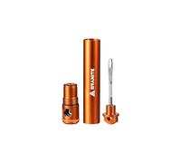 Granite Suture Aero Kit de Réparation de Pneus avec Gonfleur CO2 Intégré, Kit de Réparation Tubeless avec Mèches de 2 Tailles, Gonfleur CO2 Compatible avec Valve Presta (Orange)