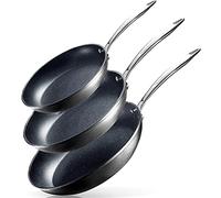 GRANITESTONE Pro anodisé dur | Ustensiles de cuisine de 8 », 10 » et 12 », 100% sans PFOA, allant au four, au lave-vaisselle et aux ustensiles