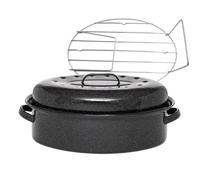 Graniteware - Cocotte Roaster en acier émaillé + grille inox - Grand format