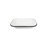 Graniteware - Plat à four rectangulaire en acier émaillé - Blanc