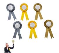 Granmagazz Cocardes de tournoi, 6 pièces de rosettes de récompense, rosettes pour gagnants, accessoires de cheval d'hobby amusants, rubans de tournoi pour événements sportifs, cocardes pour vainqueurs