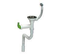 GranMaster Bonde de siphon à une chambre pour évier avec trop-plein et couvercle élégant, construction innovante de siphon (siphon Space Saver) Chromé