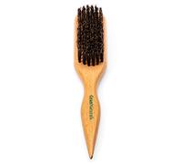 GranNaturals Brosse à cheveux en poils de sanglier lisses pour chignon queue de cheval élégant et lisser les cheveux de bébé, les rebelles et le contrôle des bords - Brosse à cheveux avec large queue