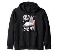 Granny Loves You Grand-Mère Mamie Méchante Loup Déguisement Sweat à Capuche