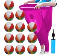 Granny Pants Yard Game, Giant Outdoor Games with 12 Bouncy Balls and 1 Air Pump, The Ultimate Backyard Party Game, Granny Pants Giant Outdoor Throwing Games (Rose)