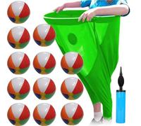Granny Pants Yard Game, Giant Outdoor Games with 12 Bouncy Balls and 1 Air Pump, The Ultimate Backyard Party Game, Granny Pants Giant Outdoor Throwing Games (Vert)