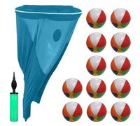 Granny Pants Yard Game, Giant Outdoor Games with 12 Bouncy Balls and 1 Air Pump, The Ultimate Backyard Party Game, Granny Pants Giant Outdoor Throwing Games (Bleu)