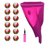 Granny Pants Yard Game, Pantalon Extensible avec 12 Balles Rebondissantes et 1 Pompe à Air, Jeu de Plein air avec balles rebondissantes, pour Les Loisirs en Plein air (Rose)