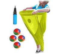 Granny Pants Yard Game Set avec 4 Lancers balles gonflables et 1 Pompes, Jeu de Chantiers de Grand-mère pour Adultes, Pantalon Extensible géant drôle, Pantalon de fête pour la fête d'anniversaire