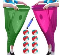 Granny Pants Yard Game,Yard Games Field Day Family Reunion Game Giant Outdoor Game Sets for Adults,Elastic Balls+Pump,Giant Outdoor Recreational Tossing Games (2set-D)