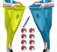 Granny Pants Yard Game,Yard Games Field Day Family Reunion Game Giant Outdoor Game Sets for Adults,Elastic Balls+Pump,Giant Outdoor Recreational Tossing Games (2set-C)