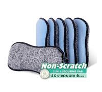 GRANNY SAYS Éponges de Nettoyage de Cuisine, Lot de 6 eponges Vaisselle Double Face, Eponge reutilisable Lavable en Microfibre, éponges lavables et réutilisables, eponges vaisselles Durable