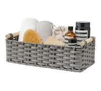 GRANNY SAYS Paniers en osier pour le rangement, paniers en osier pour étagères, dessus de réservoir de toilette imperméable, panier à papier toilette pour dos de toilettes, gris