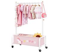 GRANNY SAYS Porte-vêtements pour enfants avec boîte de rangement, rangement pour déguisements, placard pour petites filles, porte-vêtements pour bébés, porte-vêtements pour tout-petits, vêtements pour