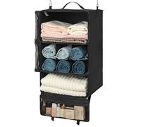 GRANNY SAYS Rangement Suspendu, Grand Organisateur de valises Suspendu Pliable, Cube d'emballage Portable Cube d'emballage à Suspendre Sac de Rangement pour valises et Bagages Noir