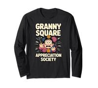 Granny Square Appreciation Society Fil de Dessin animé Mignon Manche Longue