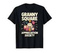 Granny Square Appreciation Society Fil de Dessin animé Mignon T-Shirt