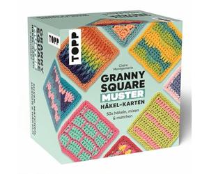 Granny Square Muster Häkel-Karten (Deutsche Ausgabe) : 50x häkeln, Mixen und Match. Mit Häkelschrift und Foto zu jedem Granny Square und praktischem So-geht's-Booklet