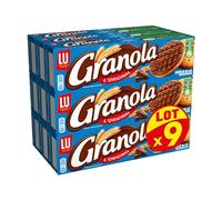 Granola - Biscuits au Chocolat au Lait - Idéal pour le Goûter - Lot de 9 Boîtes de 200 g