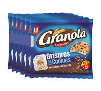 GRANOLA - Brisures de Cookies & Pépites de Chocolat - Topping Idéal pour Desserts et Glaces - Lot de 6 Sachets de 400 g