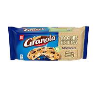 Granola - Cookie Cœur Extra Choco - Aux Éclats de Chocolat Fondant - Idéal à Réchauffer & Partager - Sachet de 7 Cookies (182 g)