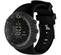 Gransho Bracelet de montre de sport en silicone compatible avec Suunto Core All Black (noir)